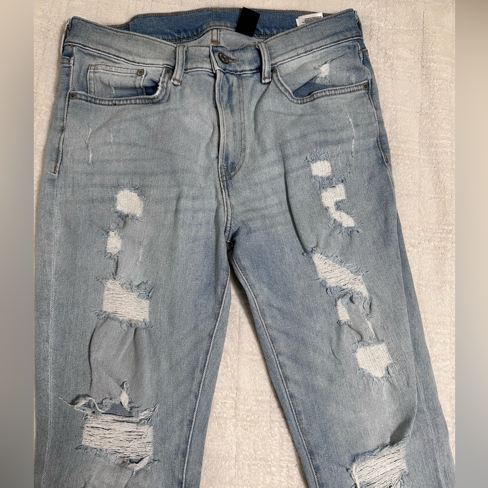 H&M Light Blue Distressed Skinny Jeans